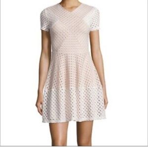 BCBGMAXAZRIA Elyze Short-Sleeve Eyelet Dress